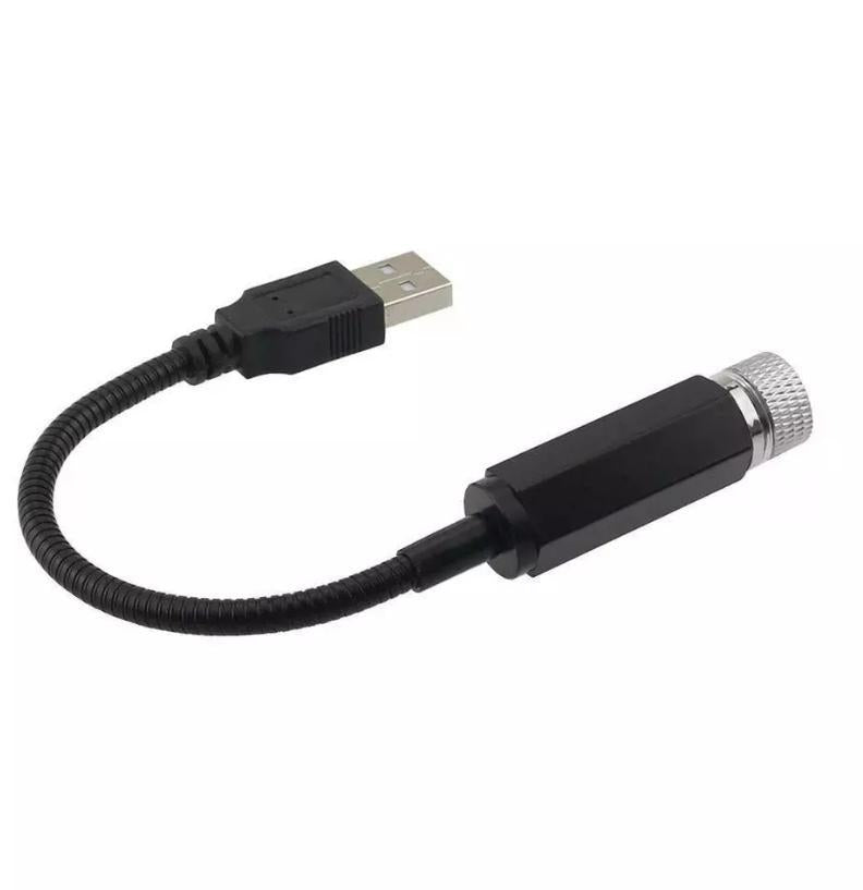 USB Star Projection Lamp for Car & Room (Red)