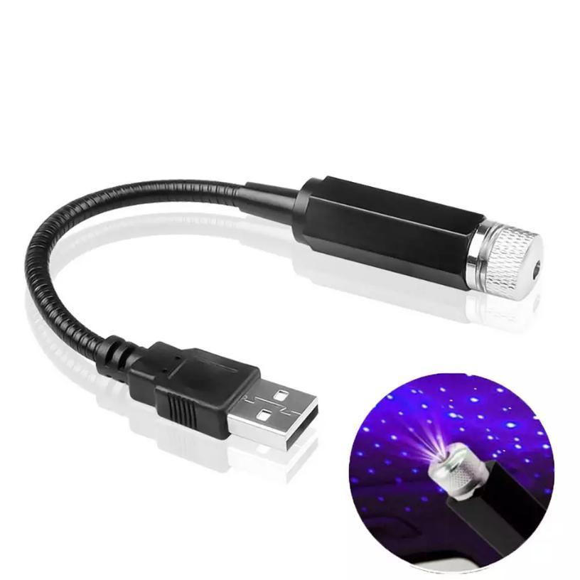USB Star Projection Lamp for Car & Room (Red)