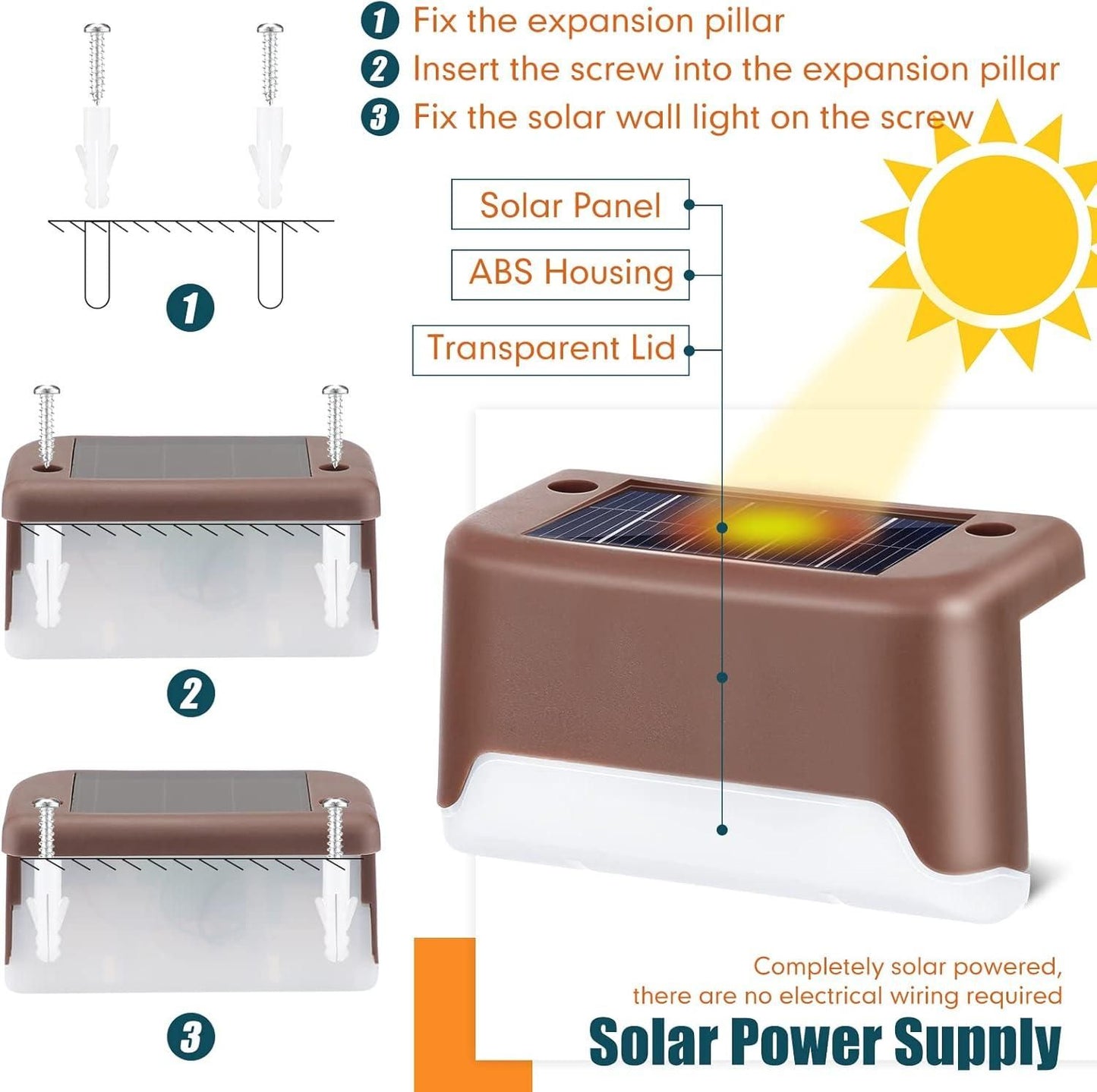 Solar LED Deck Lights for Decorating