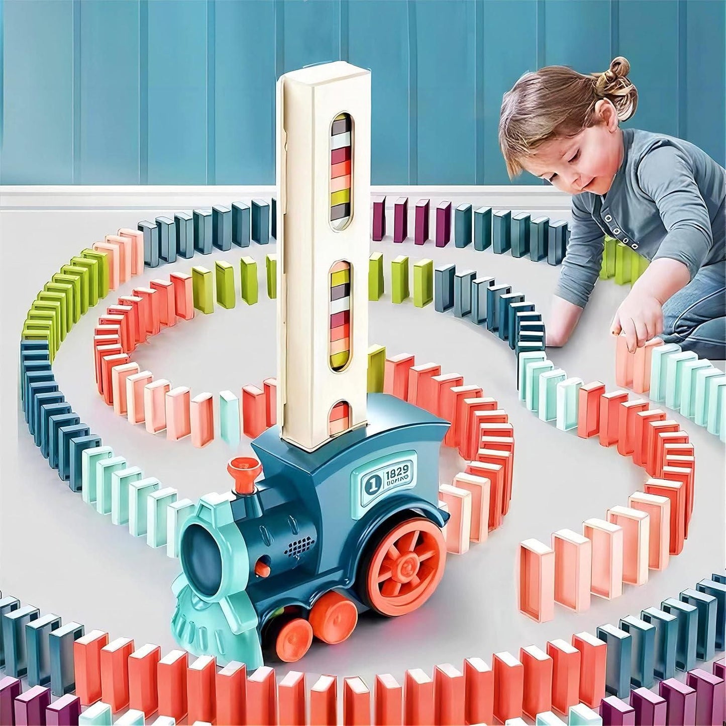 🚂 Domino Train Toy Set for Kids