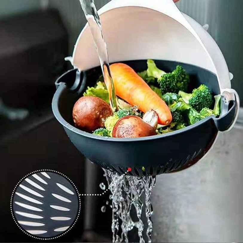7-in-1 Magic Rotary Vegetable Cutter with Basket