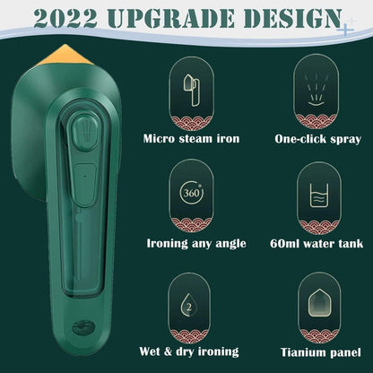Mini Portable Travel Steamer & Iron (Dry/Wet Use)