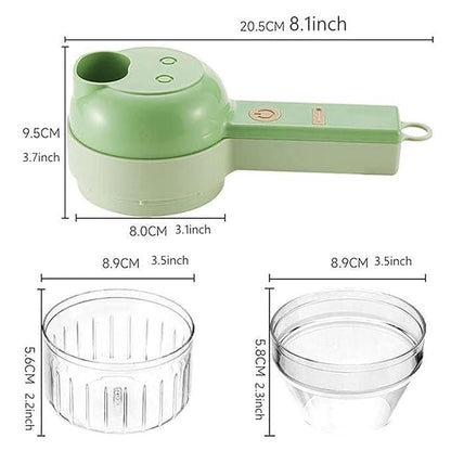 Electric Vegetable Cutter with 4-in-1 Blades