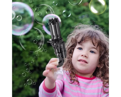 8-Hole Automatic Bubble Gun with Batteries
