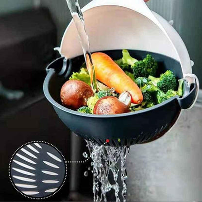 7-in-1 Magic Rotary Vegetable Cutter with Basket